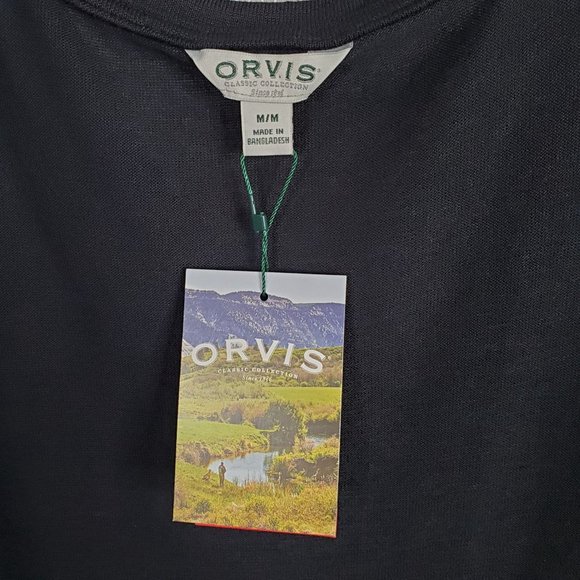 Orvis NWT Size M Top Hi-Lo Tunic Knit Short Sleeve Lightweight Silky Soft Black - Picture 6 of 9